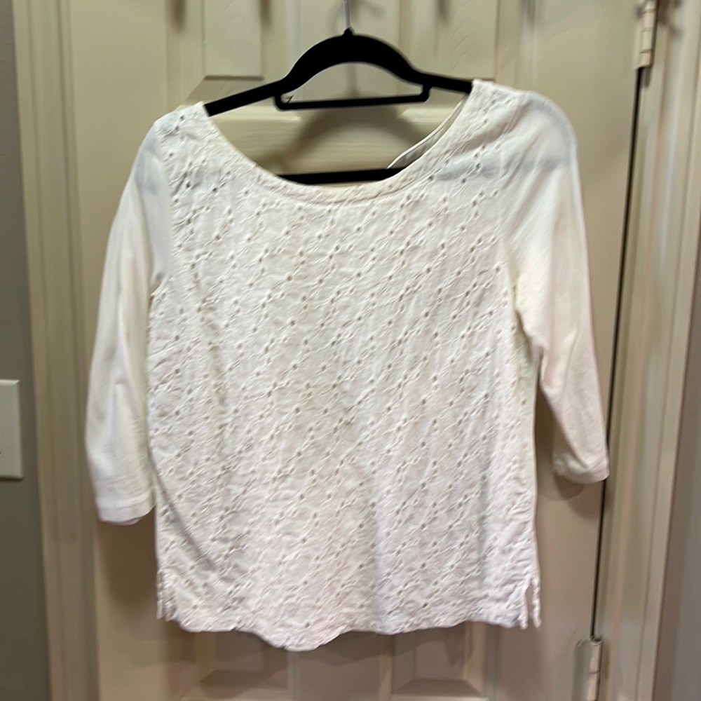 J Cree Women’s Blouse Size Medium Crème/White